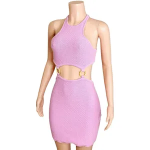 LOVERS + FRIENDS Francesca Knit Mini Dress, Bubble Gum Pink, Large thumbnail 6