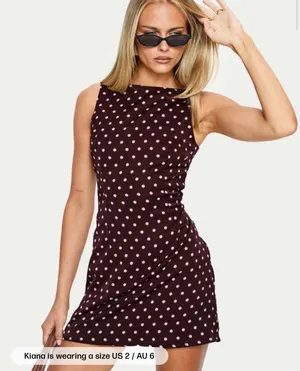 princess polly kherin boat neck romper wine polka thumbnail 1