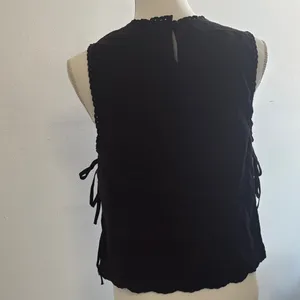 Le Lis Black Sleeveless Blouse with Side Ties thumbnail 4