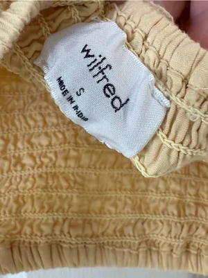 Aritzia Wilfred Reminisce Dress Pastel Yellow Size Small thumbnail 7