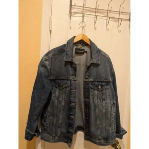 Calvin Klein Women's Blue Oversized Trucker Jacket M thumbnail 4