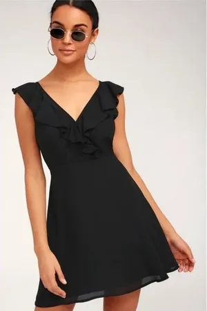 Lulus Black Mini Dress thumbnail 1