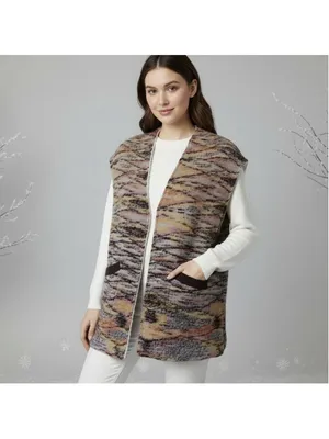 Free PEOPLE Layer Up Vest Wool and Sherpa Aztec print Reversible XS oversized thumbnail 2