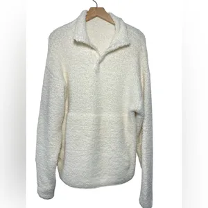 Skims Cozy Plush Cream Pullover Sherpa thumbnail 4