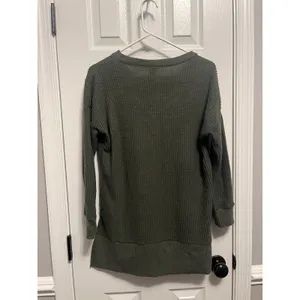 Women's Olive Green‎ Solid Waffle Knit Tunic by Lidy S/M thumbnail 5