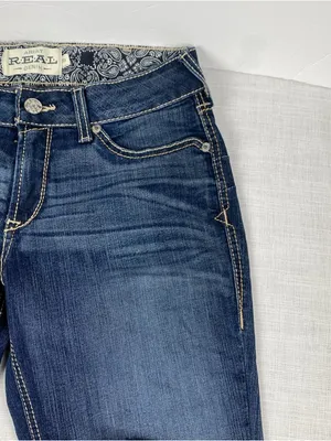 Ariat Women's Dark Blue Bootcut Jeans - REAL Denim thumbnail 5