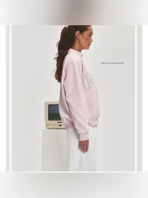 NEW Parke Fleece Varsity Mock neck Sprinkle Sweatshirt Nostalgia Drop Size S/M thumbnail 3