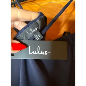 NWT Lulus Sweetest Admirer Navy Blue Ruched Surplice Maxi Dress Bridesmaid Sz S thumbnail 7