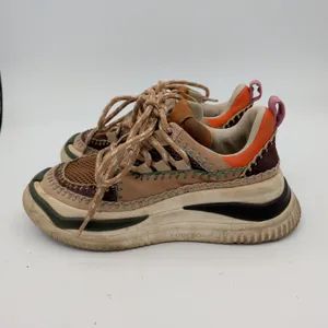 Farm Rio ZigZag Mixed‎ Media Whipstitch Platform Sneakers Womens 6 EUR 36 thumbnail 2