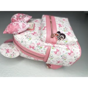 Loungefly Disney Mini Backpack Bag Womens Minnie Mouse All Over Print Bow Ears thumbnail 2