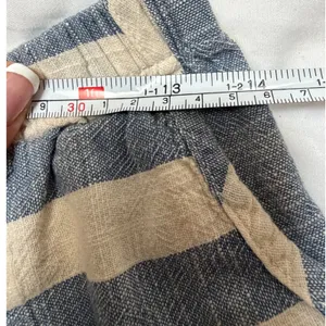 Final Touch Blue White Striped Linen Blend Tapered Pants Size M Made in USA thumbnail 3