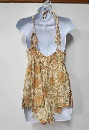 Free People Run Free Ruched Romper Size L. B-5 thumbnail 7