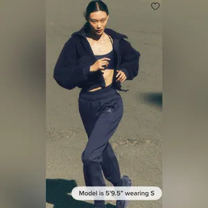 Alo Yoga NWT Accolade High Waist Jogger Sweatpants Navy Blue Size L thumbnail 2