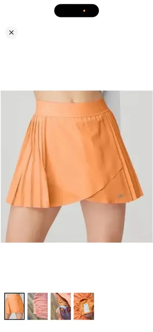 Alo Yoga Aces Tennis Skirt In Cantaloupe thumbnail 2