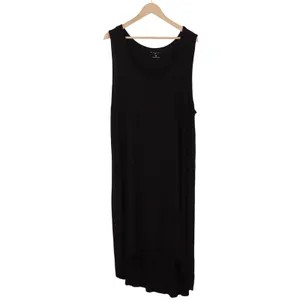 Attention Plus Dress Women 2X Maxi Black High-Low Sleeveless Stretch Excellent thumbnail 2