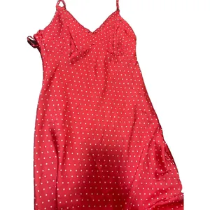 Japna Slip Dress Sz M Babydoll Red Pink Polka Dot Valentines Coquette 90s Style thumbnail 11