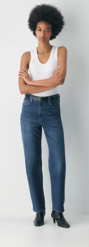 Denim Forum for ARITZIA 25 Womens Jeans Dark 28" inseam Straight Leg Classic thumbnail 1