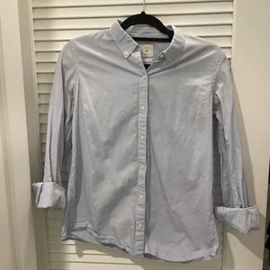 GAP Blue Button Down Shirt Crisp Cotton Top thumbnail 1
