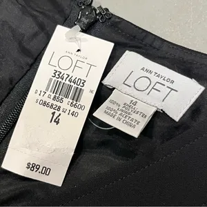 NEW Ann Taylor Loft Black V Neck Sleeveless Sheath Dress Plus size 14 thumbnail 7