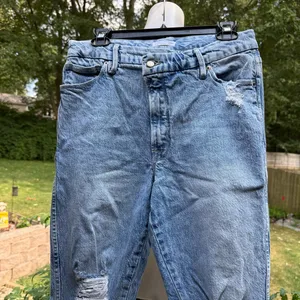 GOOD AMERICAN Women Blue Distressed Curve Skinny High Waist Jeans 10/30 thumbnail 2