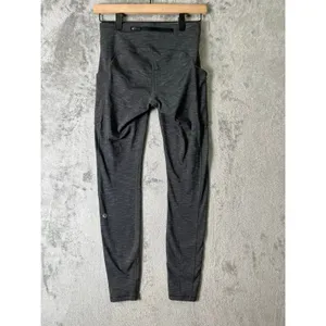 Lululemon‎ Speed Up Tight Heathered Black Gray High Rise Running Leggings Size 4 thumbnail 3