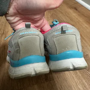 Skechers | Women's Flex Sole Grey Pink Blue Athletic Running Shoes, Size 6.5‎ thumbnail 4