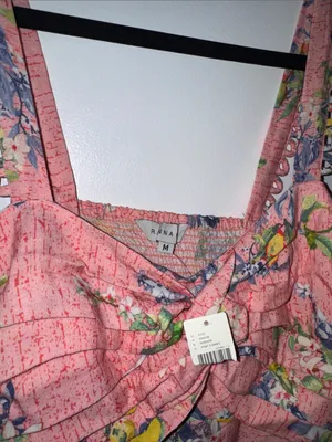 Ranna Gill Floral Linen Romper NWT Size Medium thumbnail 6