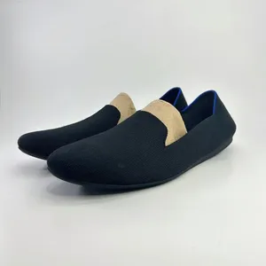 Rothys The Loafer Black Knit Royal Blue Trim Slip On Comfort Size 12 Minimalist thumbnail 4