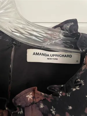Amanda Uprichard Smocked Waist Floral Print Mini Dress - Black & Brown thumbnail 2