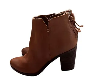 BP Jett Cognac Leather Brown Ankle Boots Block High Heel Boot Size 9 BP. Booties thumbnail 4