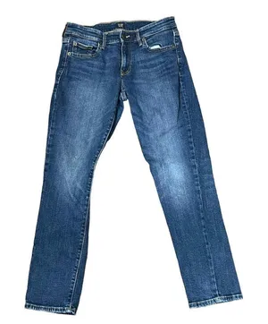 Gap‎ Denim Girlfriend Ankle Jeans Medium Blue Washed Mid-Rise Stretch 2R Women thumbnail 1