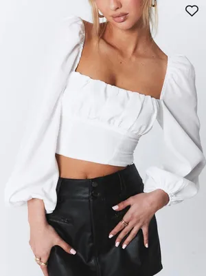 Princess Polly Ariah Long Sleeve Top White thumbnail 2