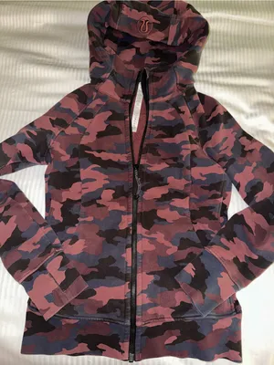 Lululemon Scuba Full-Zip Camo Full Length Hoodie size 4 thumbnail 3