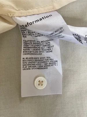 Reformation Floria Top Button-Front back tie Cream minimalist career classic 8 thumbnail 7