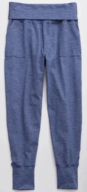 Offline by Aerie The Foldover Hugger Joggers Heather Blue Size XL thumbnail 1
