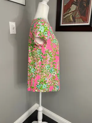 Lilly Pulitzer Southern Charm Betsey Top Etta Short sleeve scoop size Small thumbnail 2