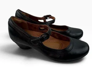 -Cobb Hill Laurel Mary Jane Womens Heels 9 Black Leather Comfort Soft Shoe thumbnail 1