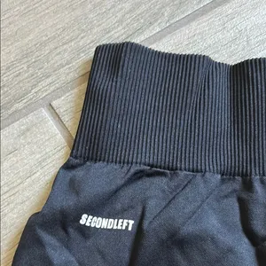 Black Bike Shorts with Elastic Waistband thumbnail 3