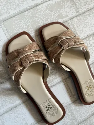Vince Camuto Beige Tan Braided Slide Sandals thumbnail 3