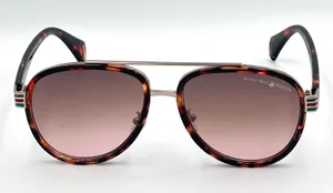 Beverly Hills Polo Club Sunglasses Women's‎ Aviator Tortoise Gradient Brown thumbnail 1