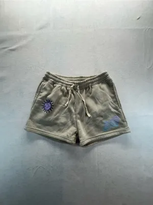 Brooklyn Cloth women’s medium beige fleece shorts sun graphic drawstring thumbnail 6