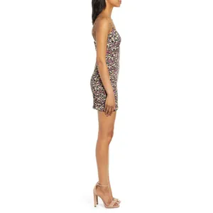 NWT Row A For Nordstrom Shirred Floral Mini Dress thumbnail 3