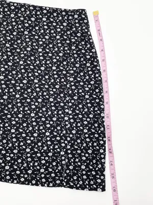 John Galt Brandy Melville Cara Mini Skirt Black White Floral Print One Size Y2K thumbnail 11