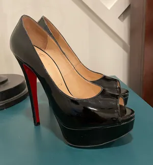 Christian Louboutin lady peep platform patent black EU37 thumbnail 1