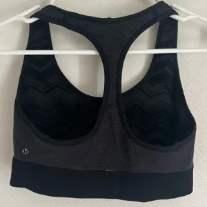 Lululemon Black Heathered Ebb & Flow Racerback Bra Reversible Size Small thumbnail 6