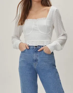 Nasty Gal Cups And Downs Square Neck Crop Top thumbnail 1