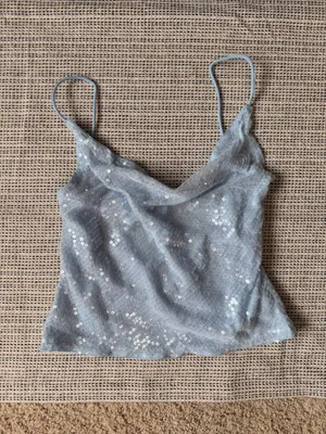 Amazon Blue Sequin Tank Top thumbnail 2