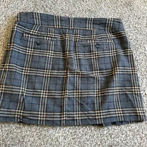 🦋 GAP Factory Grey Plaid Mini Skirt Preppy Office Formal School Girl Size 12 thumbnail 4