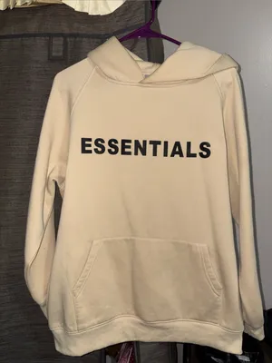 Essentials Fear of God Cream Hoodie medium thumbnail 1