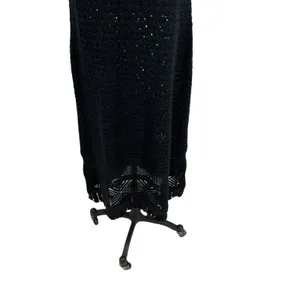 J. Crew Limited Edition Crochet‎ Maxi Sweater Dress Black Size Large thumbnail 6